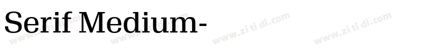 Serif Medium字体转换